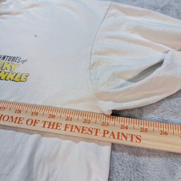 Vintage Fruit of the Loom Rocky and Bullwinkle Graphic T Shirt XL White Classic - Picture 5 of 12